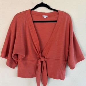 Splendid Women’s 3/4 Sleeve Tie Front Top